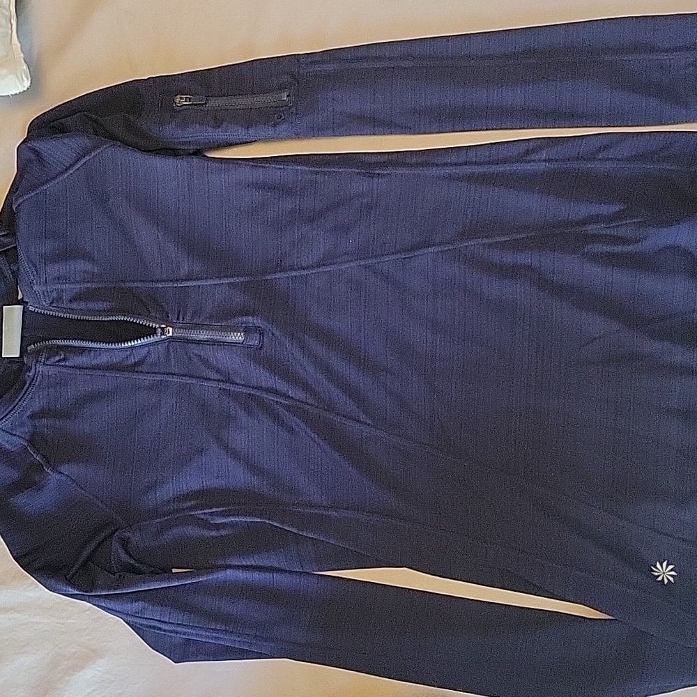 Athleta Men's Deep Blue Zip-Up Sweater